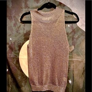 Sleeveless gold top